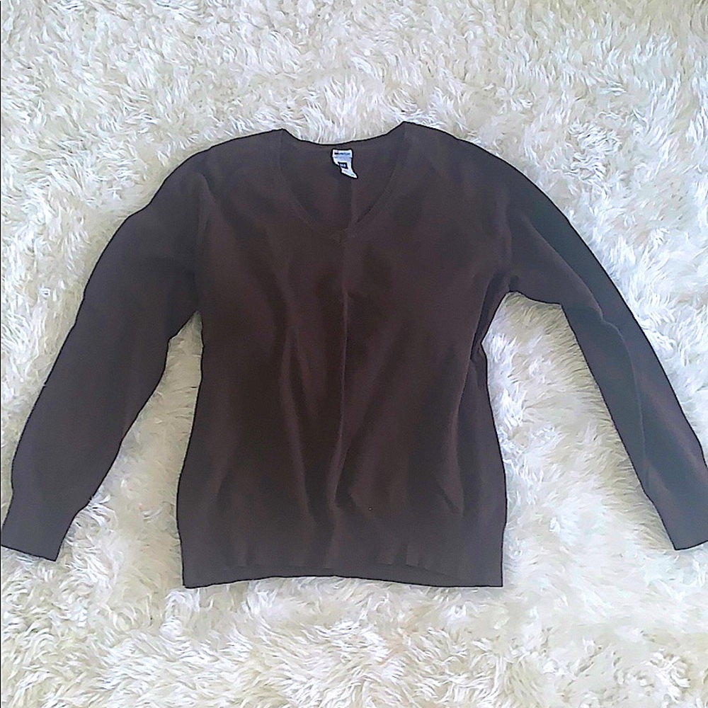 Chocolate Brown Long Sleeve Top